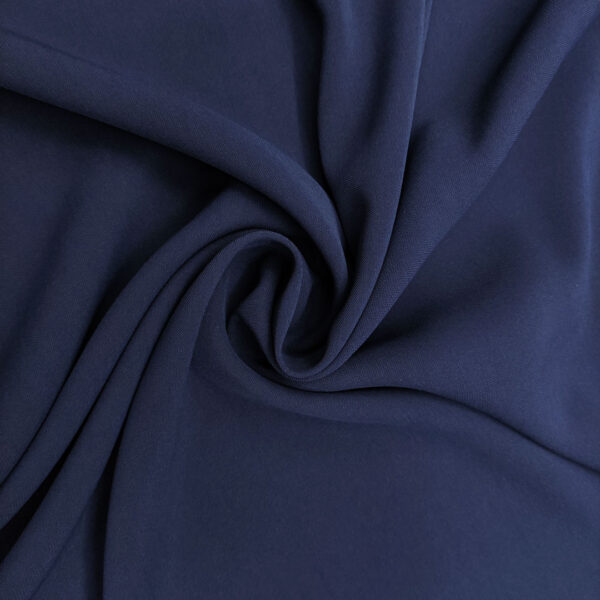 Tessuto Crepe Elite in tinta unita blu inchiostro