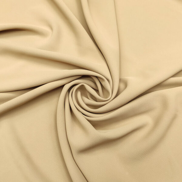 Tessuto Crepe morbido Elegance tinta unita beige scuro