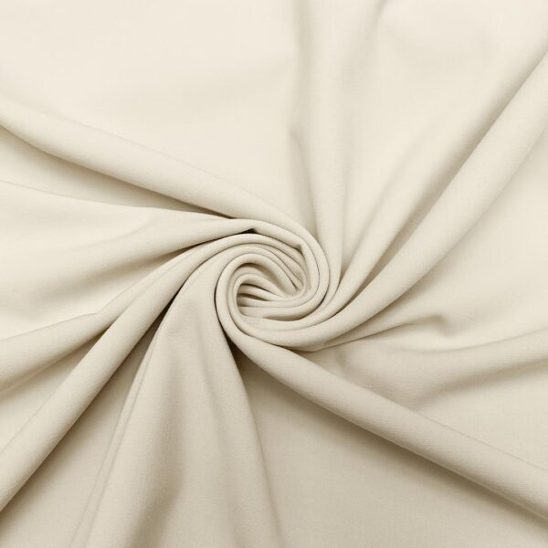 Tessuto Crepe morbido peso autunnale in tinta unita panna