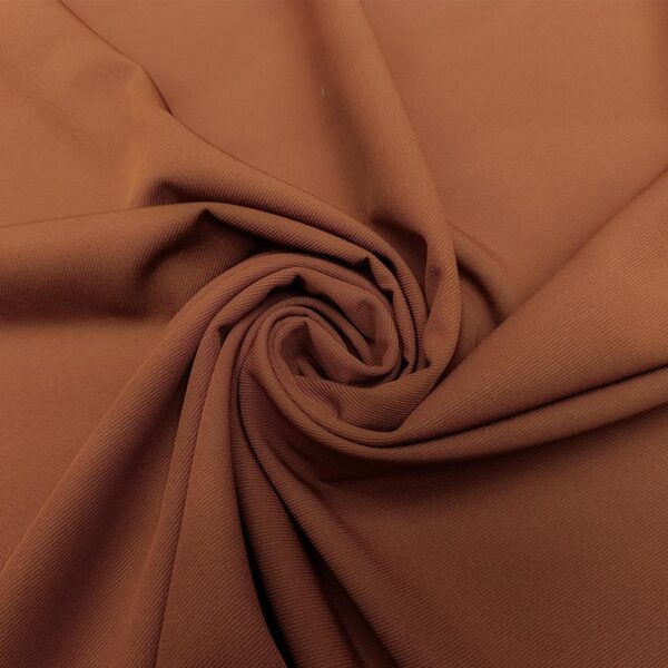 Tessuto Crepe morbido peso autunnale in tinta unita tabacco