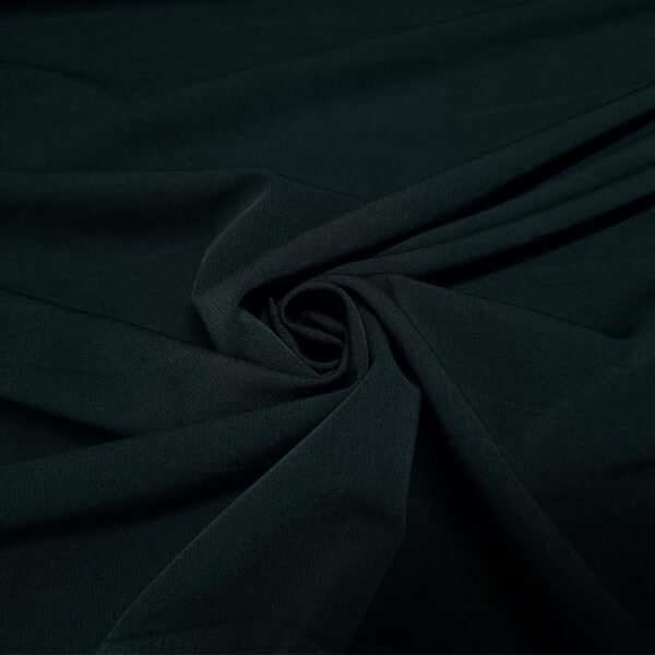 Tessuto Crepe morbido peso autunnale in tinta unita nero