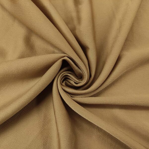 Tessuto crepe Satin leggero elasticizzato tinta unita beige