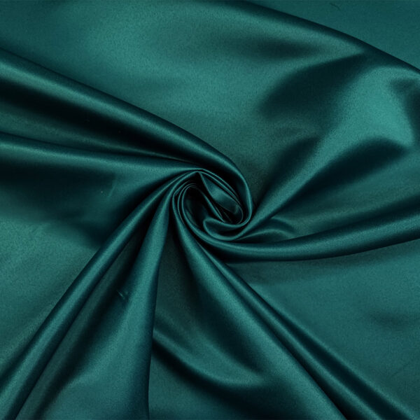 Tessuto Duchesse tinta unita verde petrolio
