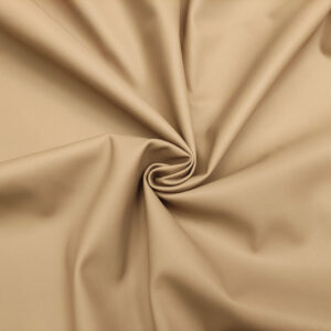 Tessuto Ecopelle per abbigliamento doppiato con camoscio tinta unita beige