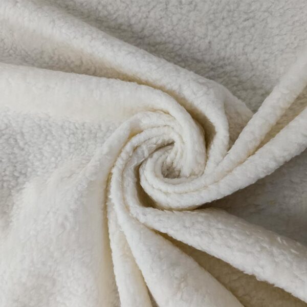 Tessuto Eco Pelliccia simil agnellino panna