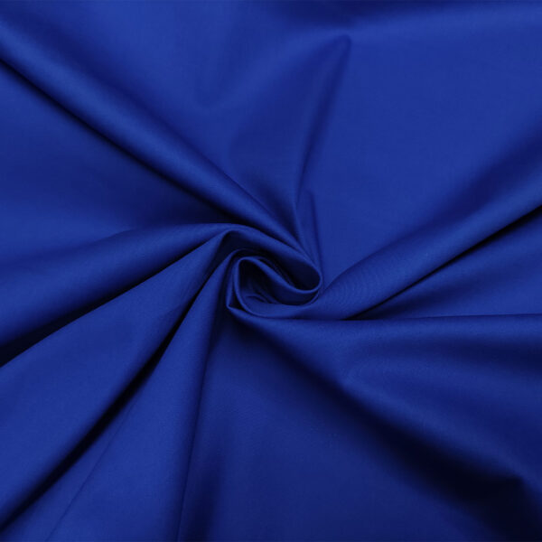 Tessuto Gabardine di cotone tinta unita blu elettrico