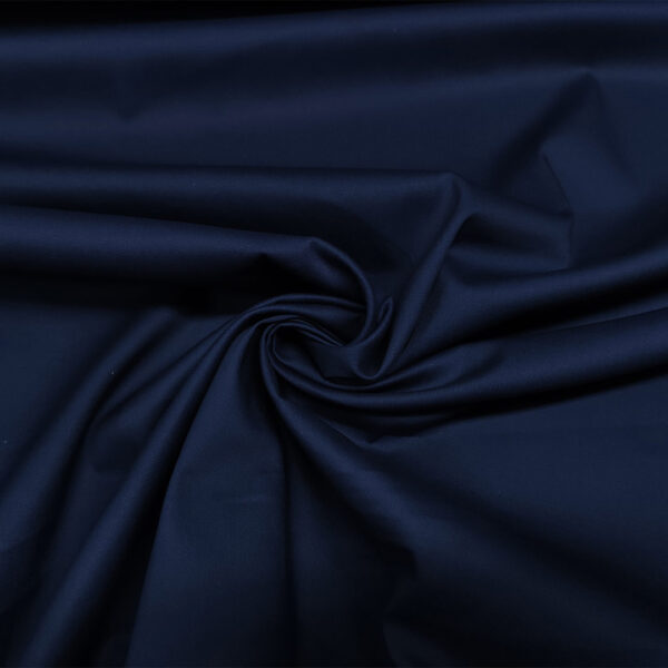 Tessuto Gabardine di cotone tinta unita blu navy