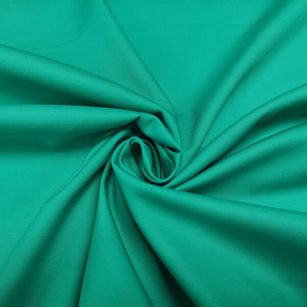 Tessuto Gabardine di cotone tinta unita verde tiffany