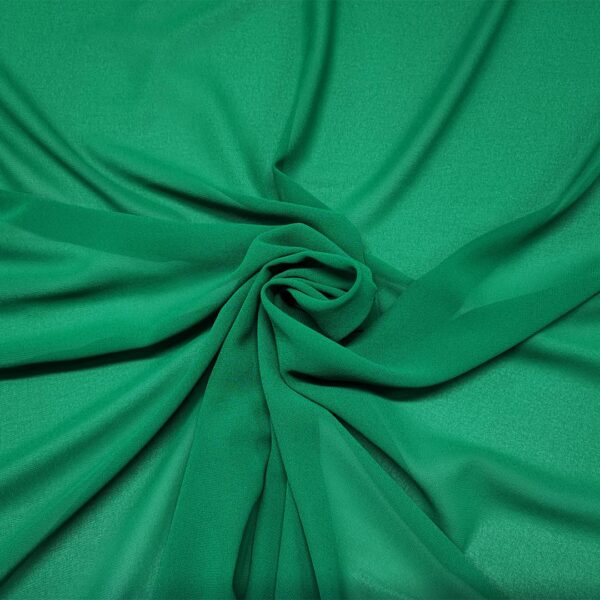 Tessuto Georgette tinta unita verde smeraldo