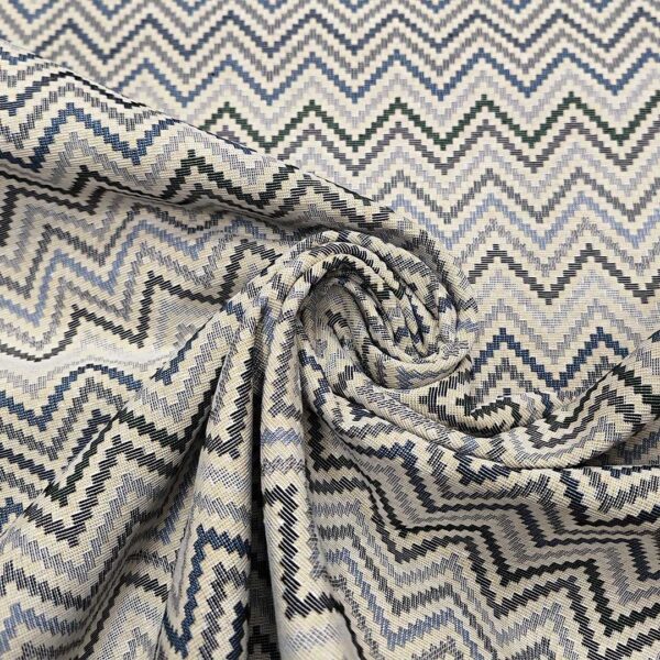 Tessuto per arredo Gobelin a fantasia motivo geometrico tortora - carta da zucchero - grigio