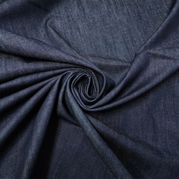 Tessuto Jeans Tinta unita blu scuro