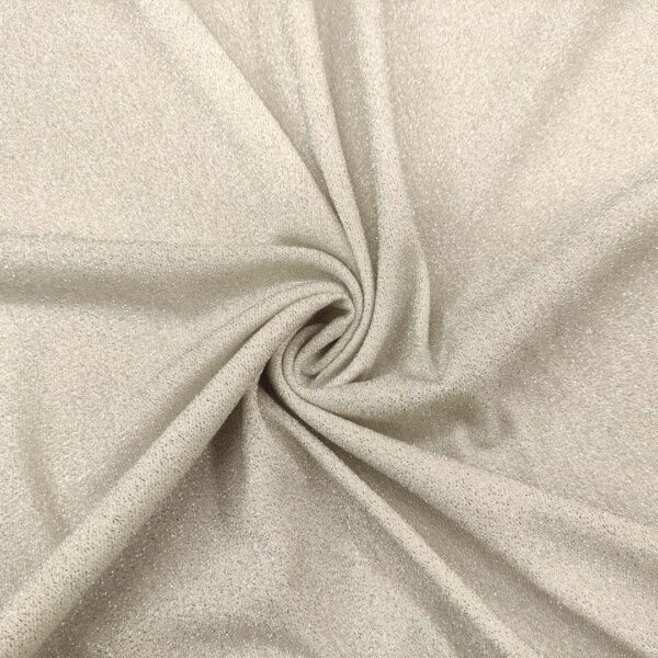 Tessuto Jersey glitter tinta unita bianco