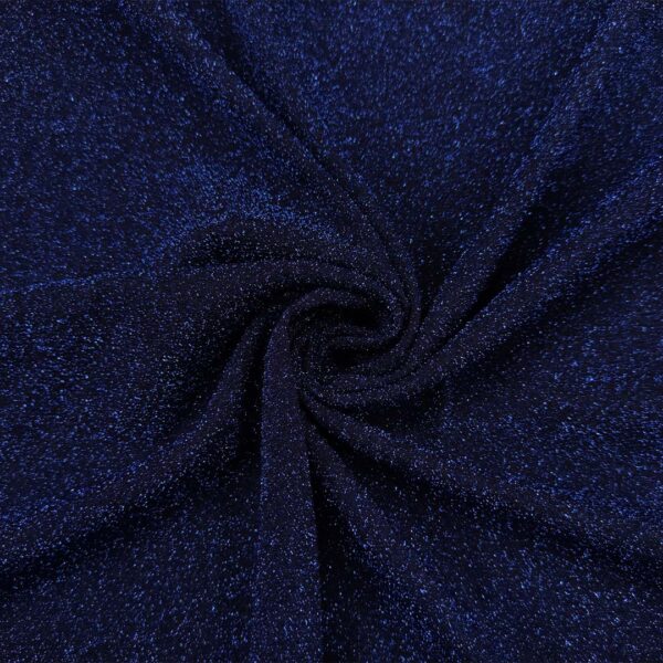 Tessuto Jersey glitter tinta unita blu
