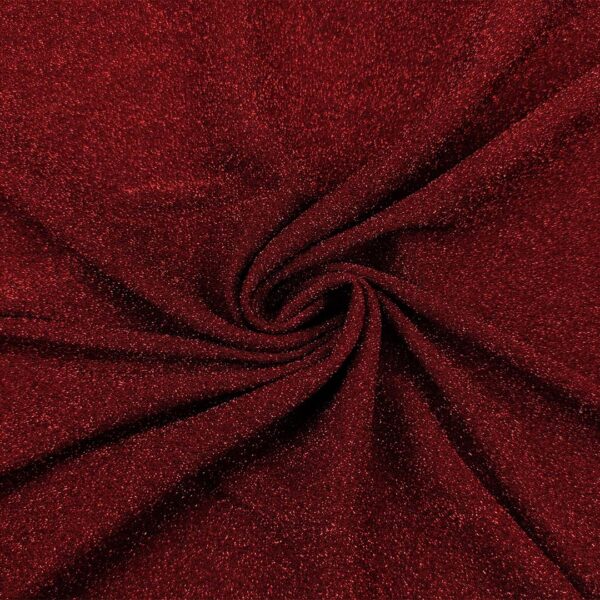 Tessuto Jersey glitter tinta unita bordeaux