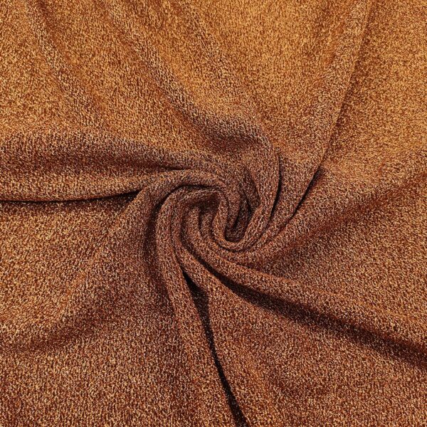 Tessuto Jersey glitter tinta unita bronzo