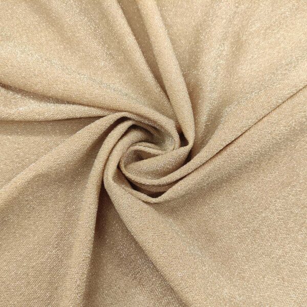 Tessuto Jersey glitter tinta unita champagne