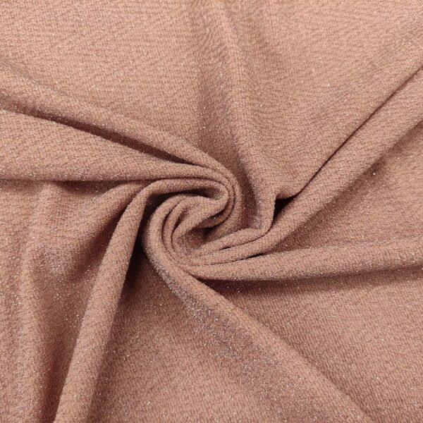 Tessuto Jersey glitter tinta unita rosa antico