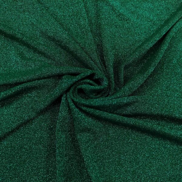 Tessuto Jersey glitter tinta unita smeraldo