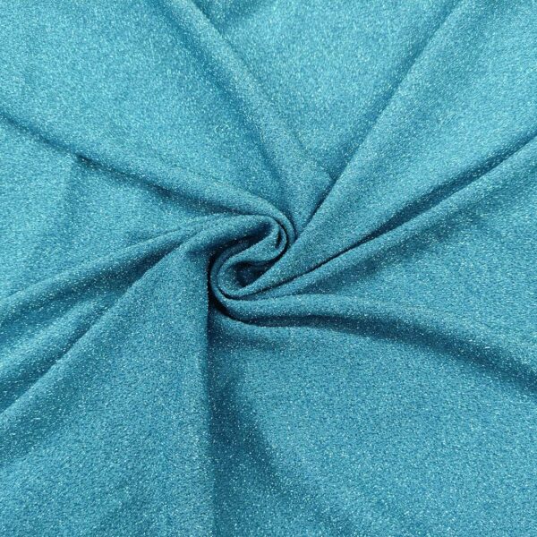 Tessuto Jersey glitter tinta unita turchese