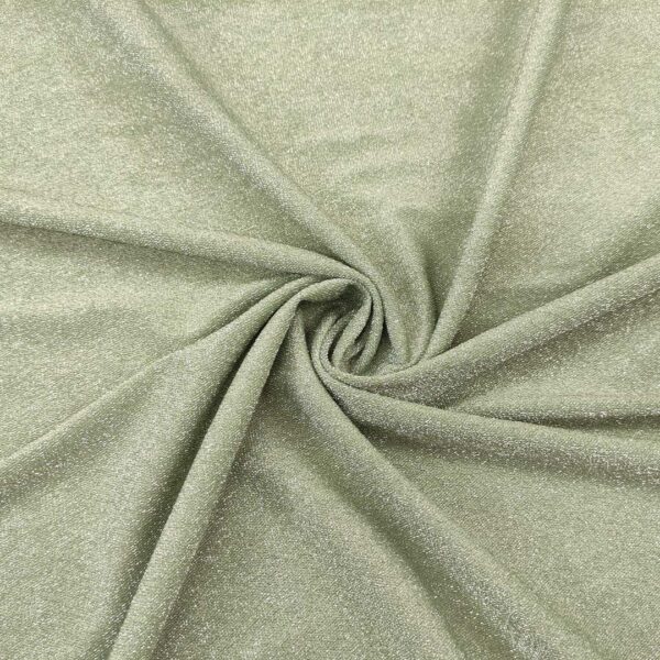 Tessuto Jersey glitter tinta unita salvia