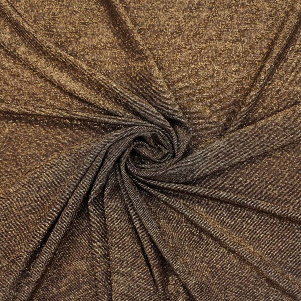 Tessuto Jersey leggero lurex nero - oro