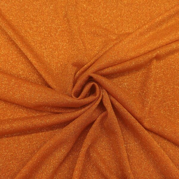 Tessuto Jersey lurex tinta unita arancione