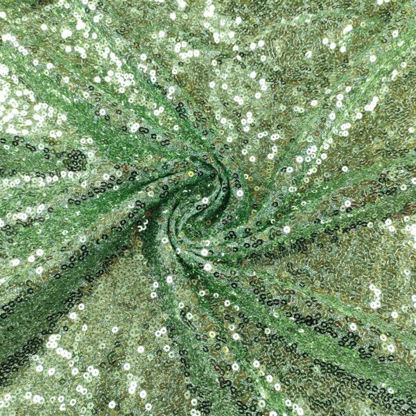 Tessuto glitter Ricamato con paillettes verde