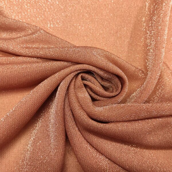Tessuto Jersey leggero lurex rosa gold