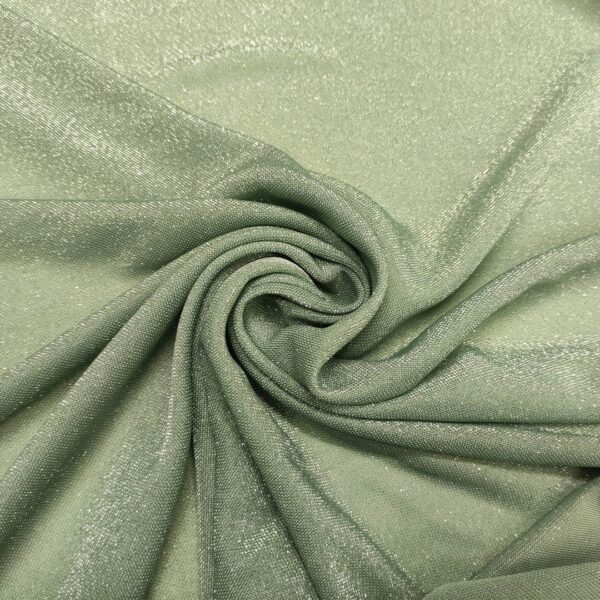 Tessuto Jersey leggero lurex verde salvia