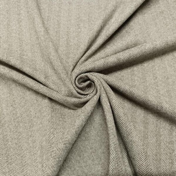 Tessuto Jersey peso autunnale a fantasia motivo spigato tortora - beige