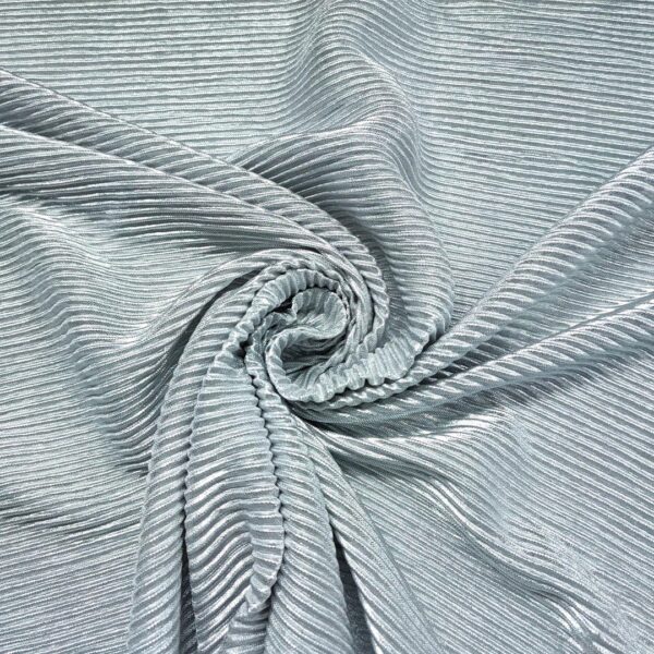 Tessuto Jersey plissè bianco - argento