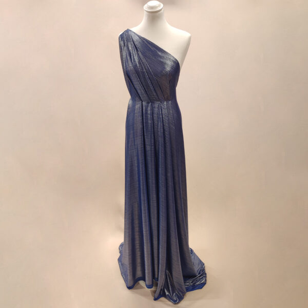 Tessuto Jersey spalmato bluette