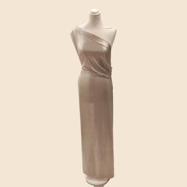 Tessuto Jersey spalmato platino