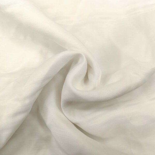 Tessuto Lino e Viscosa tinta unita bianco