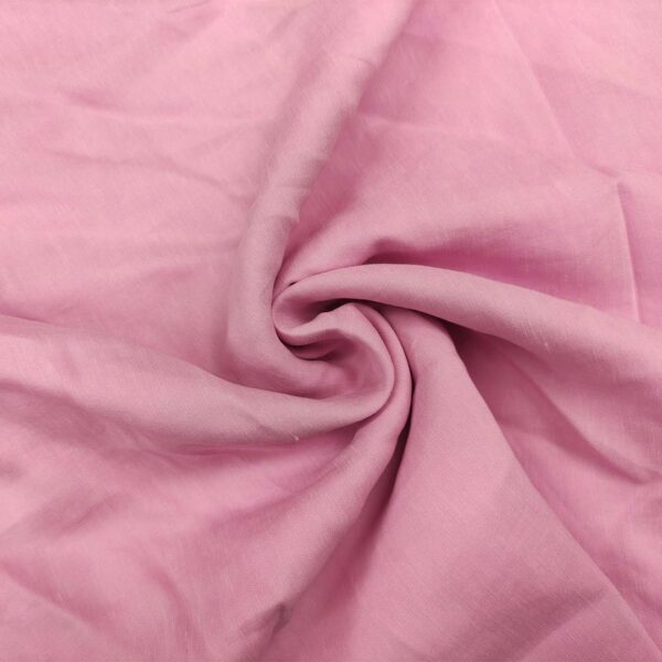 Tessuto Lino e Viscosa tinta unita rosa
