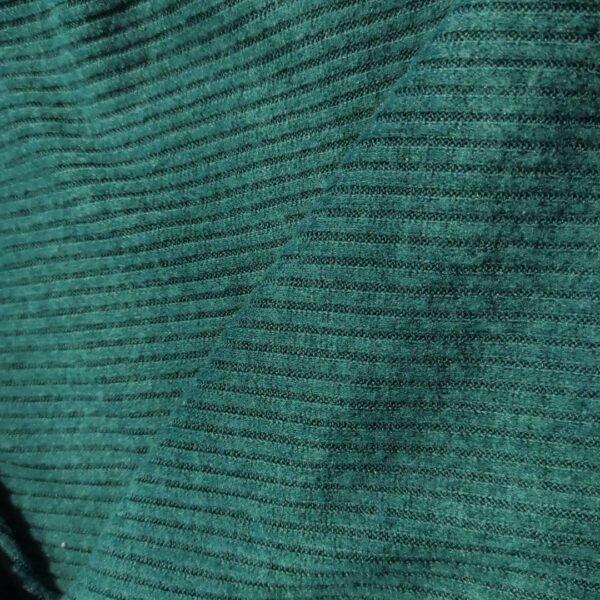 Tessuto Maglia Mano Lana Angoretta a coste in tinta unita verde petrolio