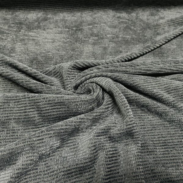 Tessuto Maglia Mano ciniglia tinta unita grigio antracite