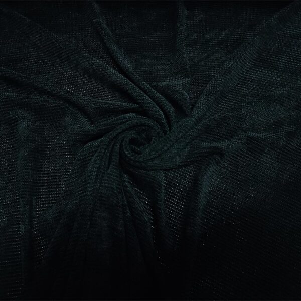 Tessuto Maglia Mano ciniglia tinta unita nero