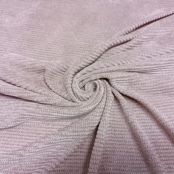 Tessuto Maglia Mano ciniglia tinta unita rosa