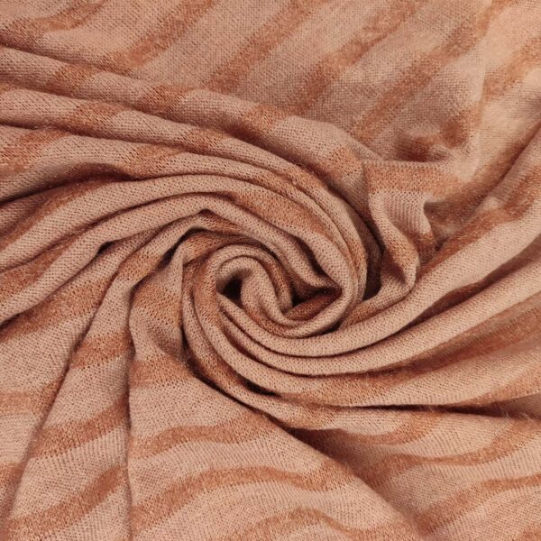 Tessuto Maglia Mano Lana a fantasia motivo rigato rosa