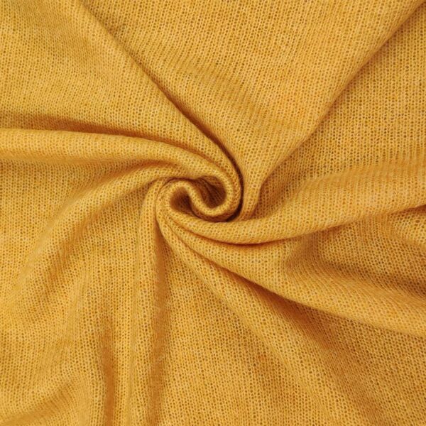 Tessuto Maglia Mano Mohair in tinta unita giallo