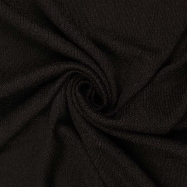 Tessuto Maglia Mano Mohair in tinta unita nero
