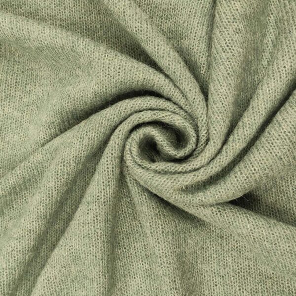 Tessuto Maglia Mano Mohair in tinta unita verde salvia