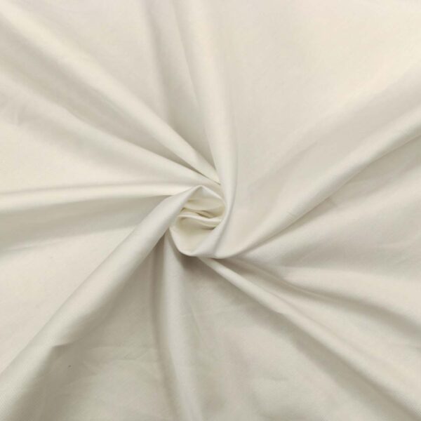 Tessuto Millerighe di cotone elasticizzato tinta unita bianco