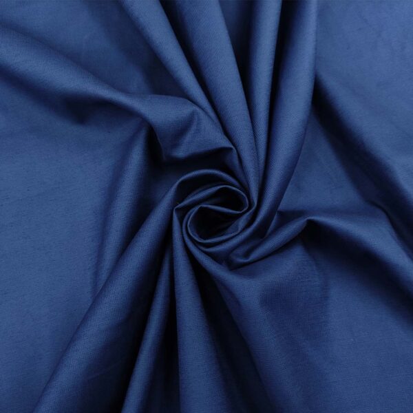 Tessuto Millerighe di cotone elasticizzato tinta unita navy