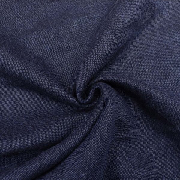 Tessuto Misto Lino motivo tweed blu