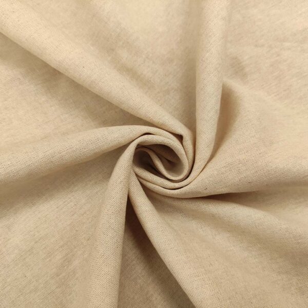 Tessuto Misto Lino in tinta unita beige naturale