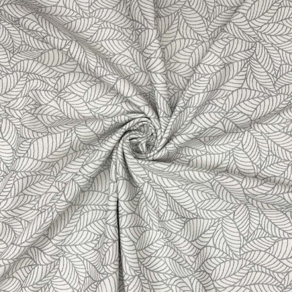 Tessuto per arredo Gobelin a fantasia motivo astratto bianco gesso - grigio