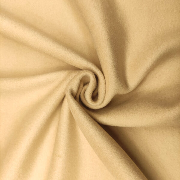 Tessuto per cappotto Panno a maglia già provvisto di tela termoadesiva tinta unita beige