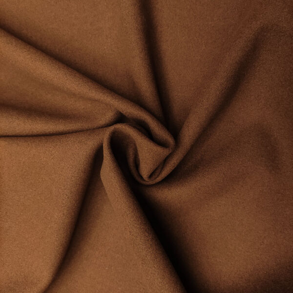 Tessuto per cappotto Panno a maglia tinta unita cioccolato